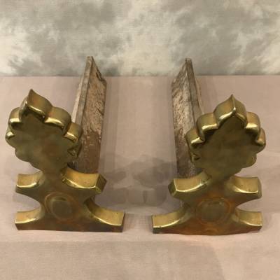 Pair of vintage brass and vintage casings in the early 20th century