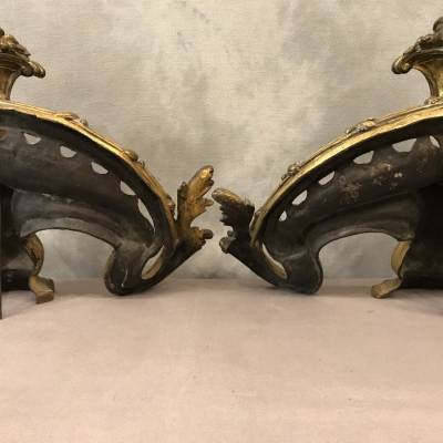 Pair of ancient bronze caterpillars 19th-Napoleon III