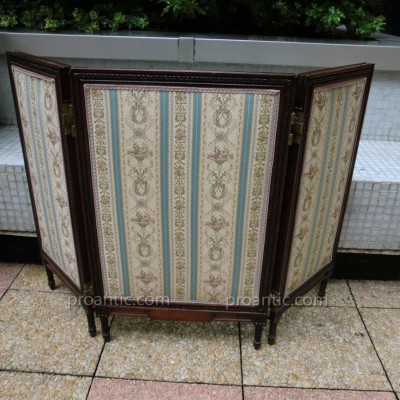 Small Louis XVI style mahogany screen