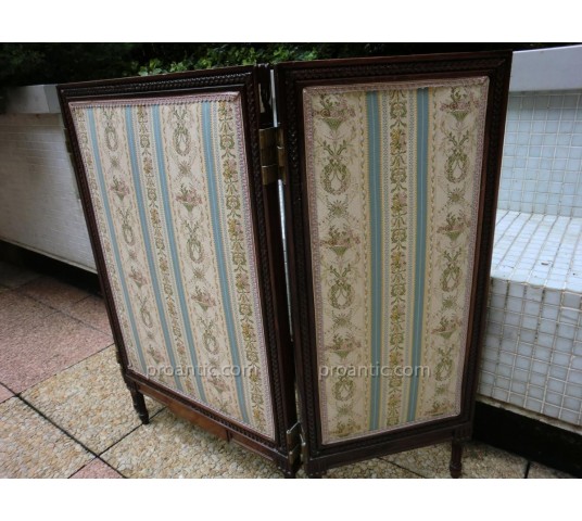 Small Louis XVI style mahogany screen