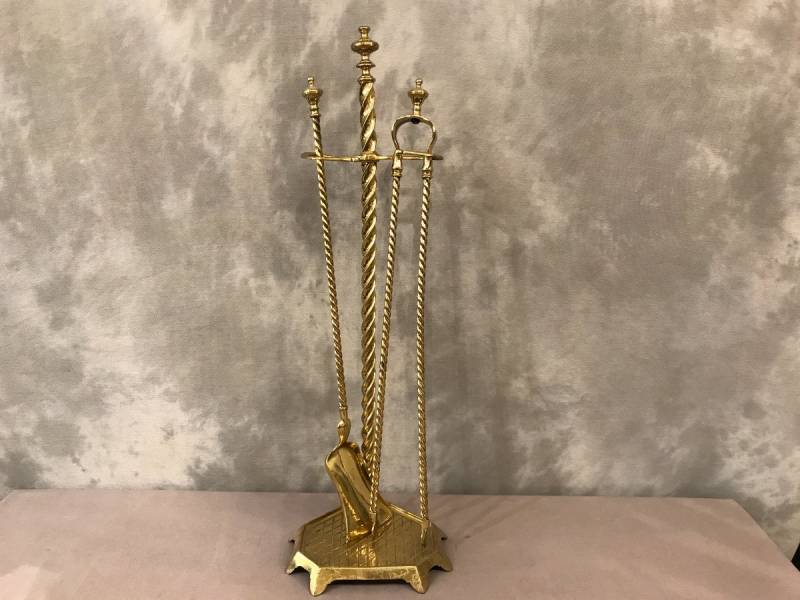 Antique brass mantelpiece. 19th-century