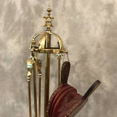 Antique brass mantelpiece ( 19th century )