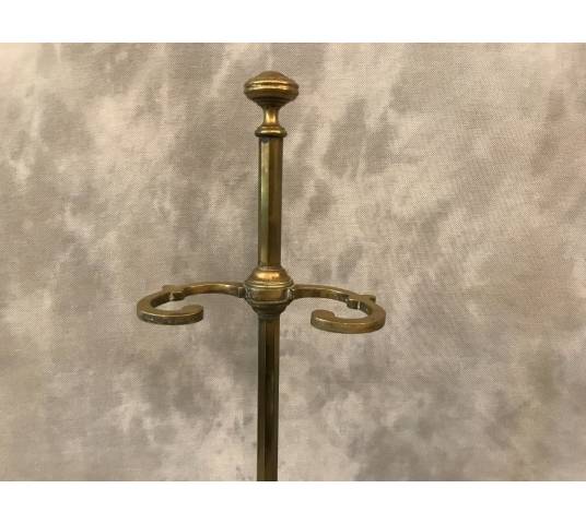 Servant of antique fireplace in vintage brass - 19th.