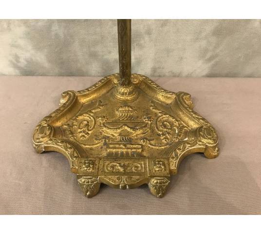 Servant of antique fireplace in bronze and period iron 19 th of the Louis XVI style