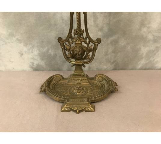 Servant of ancient bronze fireplace 19 th of Louis XVI style