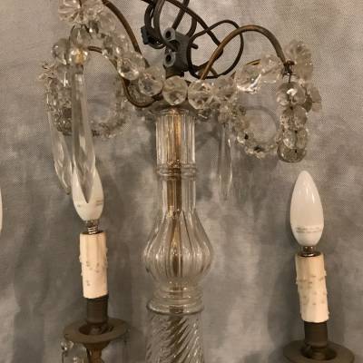 Small crystal chandelier with 4 light periods 19 th