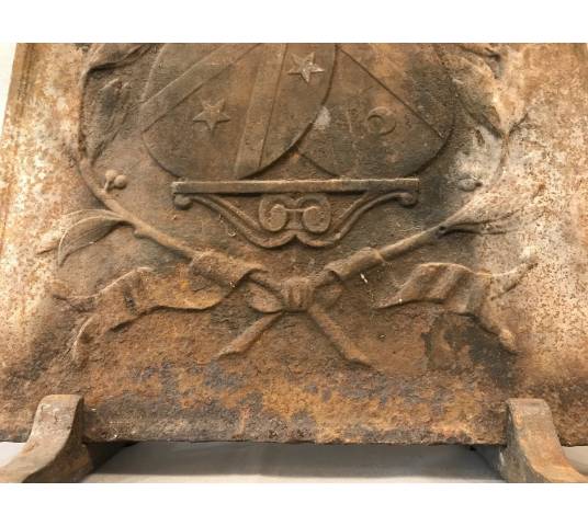 Ancient fireplace plate in epoch 19 th