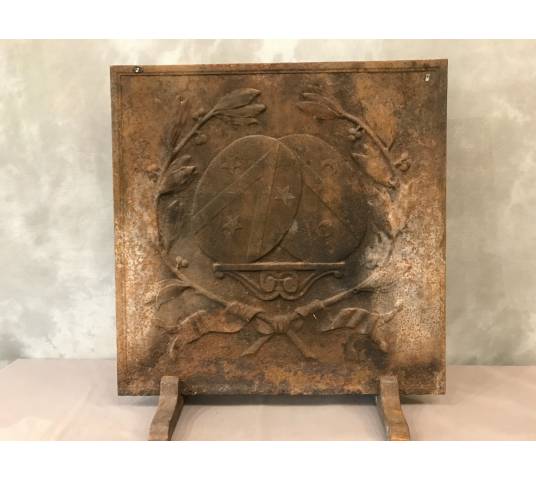 Ancient fireplace plate in epoch 19 th
