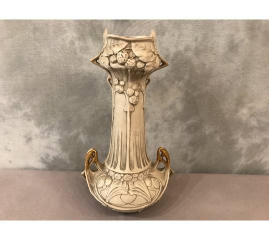 Vase Royal DUX Bohémia en porcelaine d'époque Art Nouveau