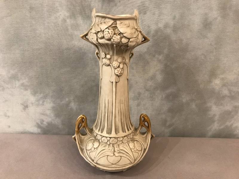 Vase Royal DUX Bohémia en porcelaine d'époque Art Nouveau