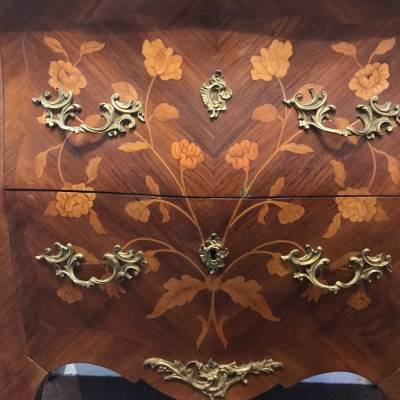 Small conveniently peeled in vintage marquetry XXth