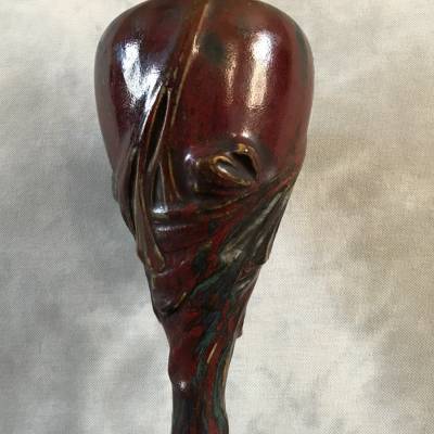 Rare ceramic oil lamp Art Nouveau Dalpayrat
