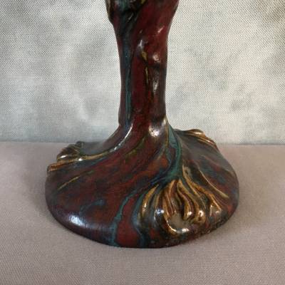Rare ceramic oil lamp Art Nouveau Dalpayrat