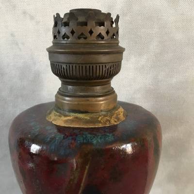 Rare ceramic oil lamp Art Nouveau Dalpayrat