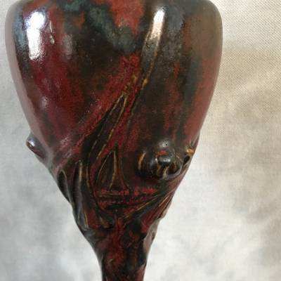 Rare ceramic oil lamp Art Nouveau Dalpayrat