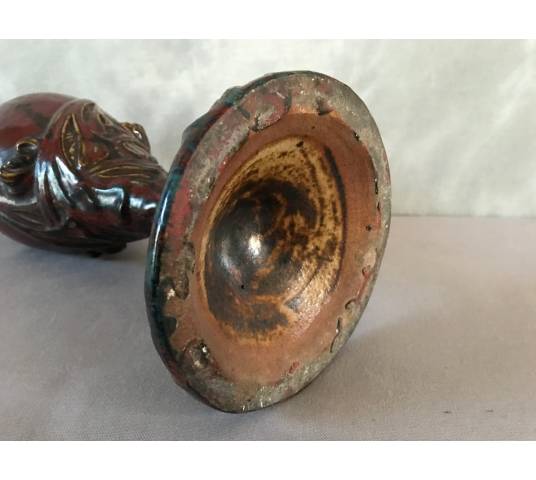 Rare ceramic oil lamp Art Nouveau Dalpayrat
