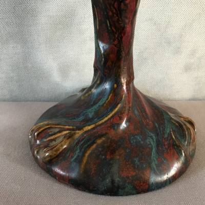 Rare ceramic oil lamp Art Nouveau Dalpayrat