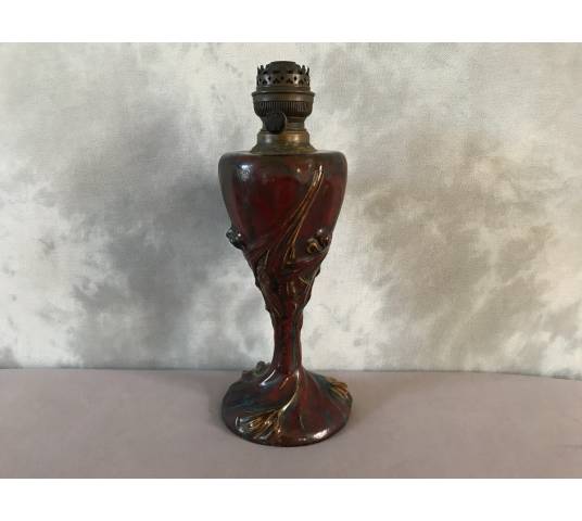 Rare ceramic oil lamp Art Nouveau Dalpayrat