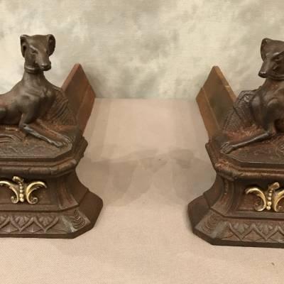 Old cast iron channels representing period dogs 19 th