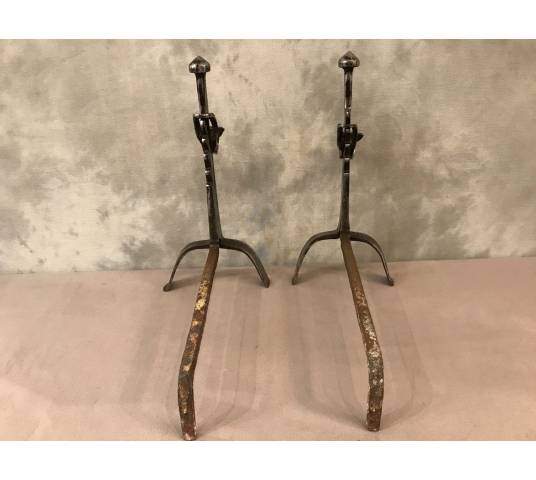 Pair of vintage iron tracks 17 th