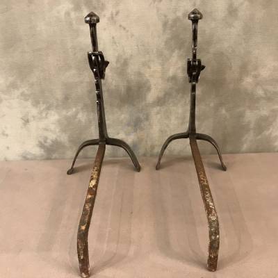 Pair of vintage iron tracks 17 th