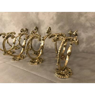 Set of mantles, antique bronze leges of epoch 19 th