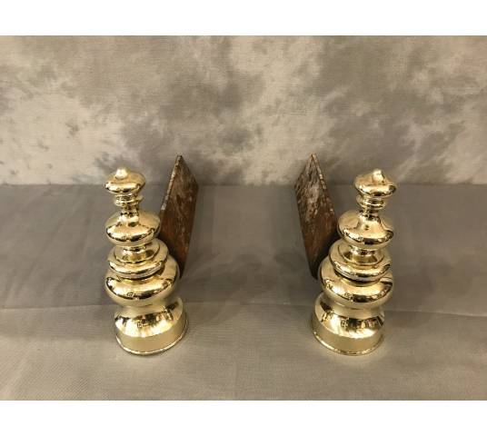 Vintage brass track pair 19 th Louis Philippe