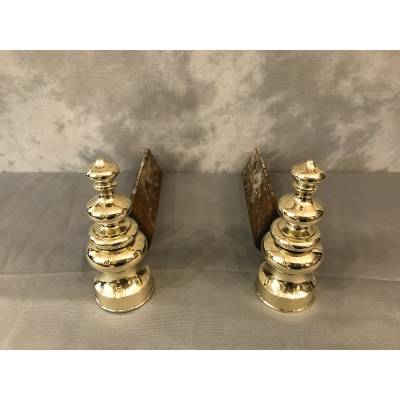 Vintage brass track pair 19 th Louis Philippe