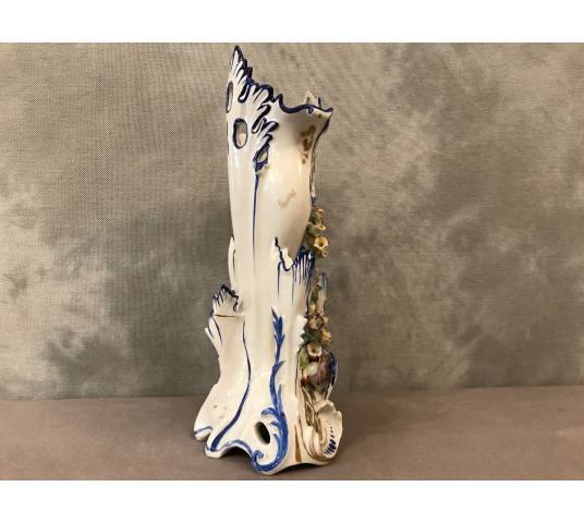 Vase en porcelaine de Vieux paris marqué Jacob Petit d'époque 19ème