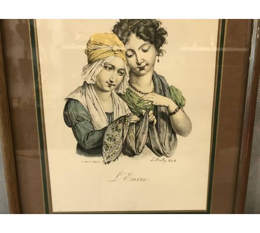 Gravure de Boilly  du 19 ème «  l’envie »