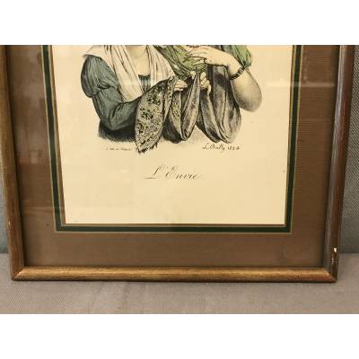 Gravure de Boilly  du 19 ème «  l’envie »