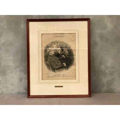 Gravure d'époque 19 ème d'Honoré Daumier