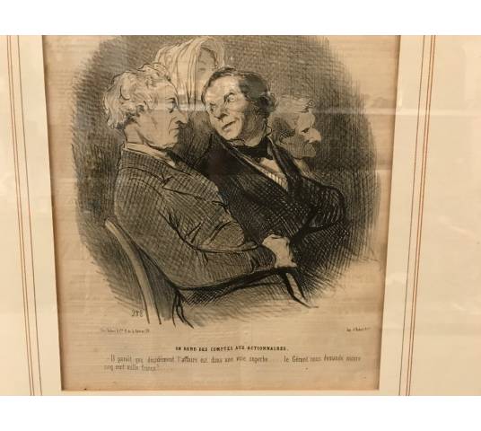Gravure d'époque 19 ème d'Honoré Daumier
