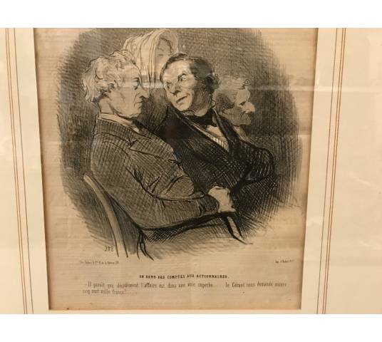 Period engraving 19 th of Honoré Daumier