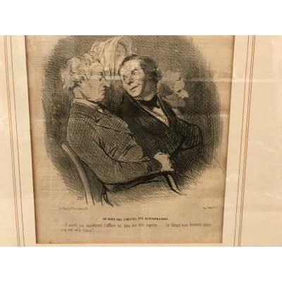 Gravure d'époque 19 ème d'Honoré Daumier