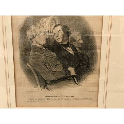 Period engraving 19 th of Honoré Daumier