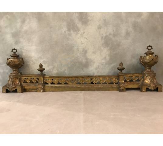 Period bronze fireplace 19 th of style louis XVI