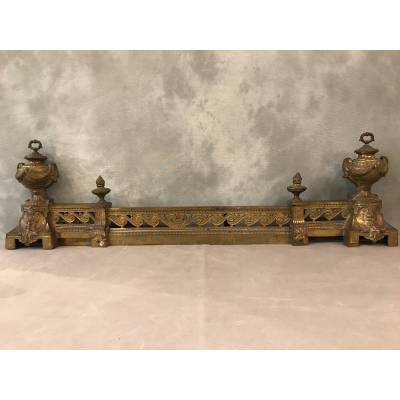 Period bronze fireplace 19 th of style louis XVI