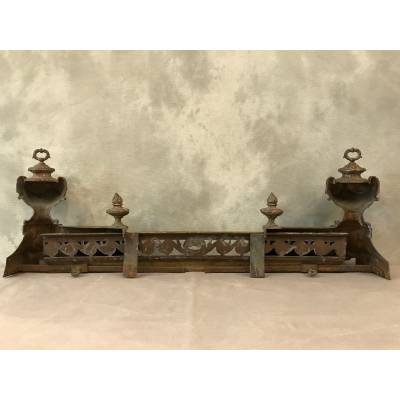 Period bronze fireplace 19 th of style louis XVI