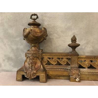 Period bronze fireplace 19 th of style louis XVI