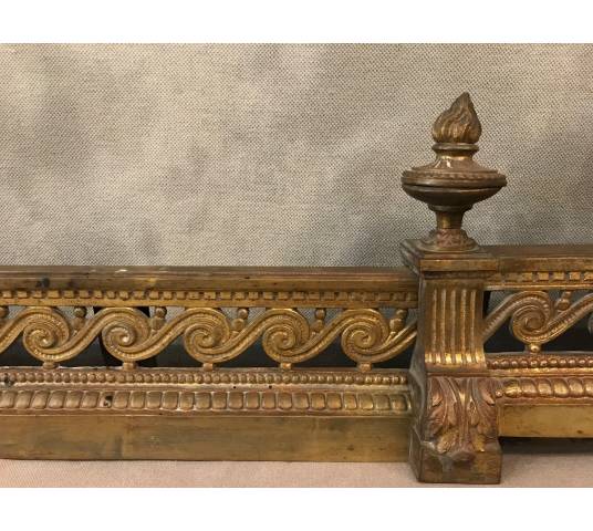 Period bronze fireplace 19 th of style louis XVI