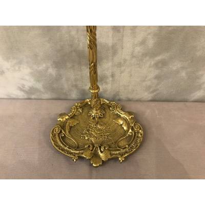 Serviteur de cheminée ancien en bronze d'époque 19 ème