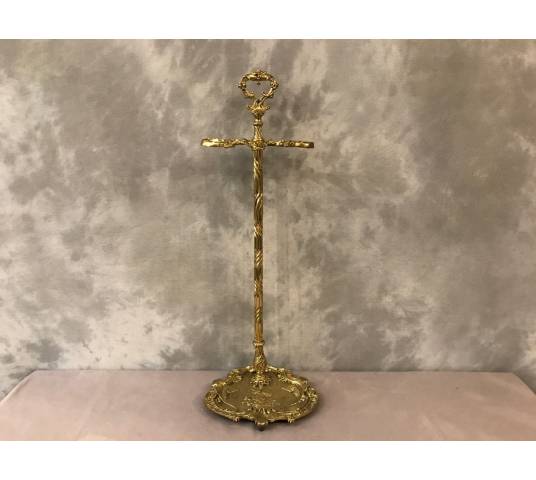 Serviteur de cheminée ancien en bronze d'époque 19 ème