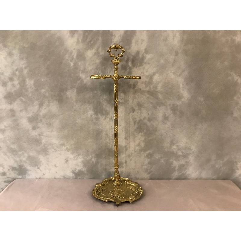Serviteur de cheminée ancien en bronze d'époque 19 ème