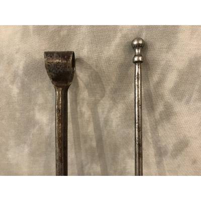Period-wrought iron fireplace accessories 18 th