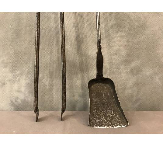 Period-wrought iron fireplace accessories 18 th