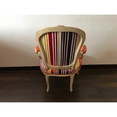 Louis XV armchair, 18 th in painted wood