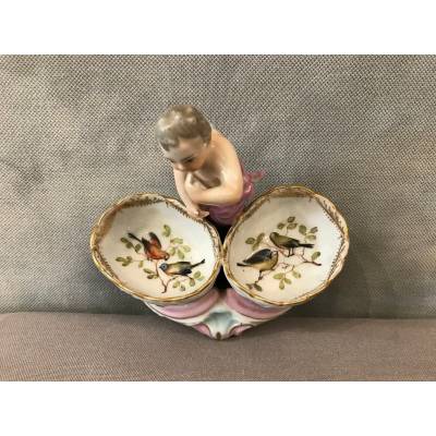 Saleron in porcelain of period Saxony 18 th