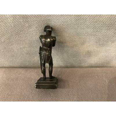 Napoléon en bronze argenté miniature fin 19ème