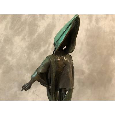 Sculpture signed by JAN PRAET in bronze on marble base